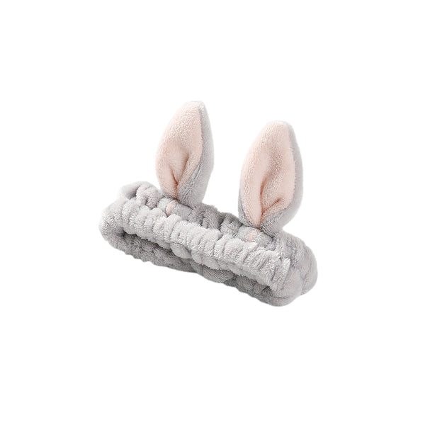Wholesale MsBlossom - Face Wash Animal Ribbon Headband - 1pc - Grey | Carsha