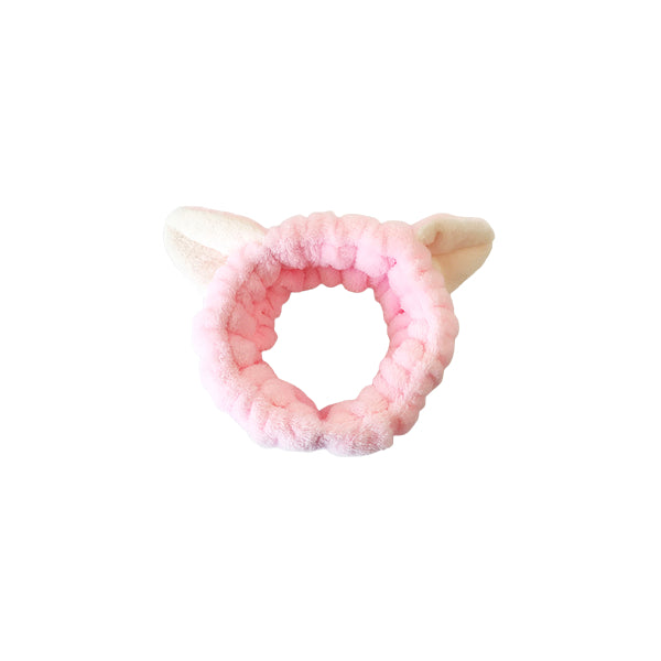 Wholesale MsBlossom - Face Wash Cat Ribbon Headband - 1pc - Pink | Carsha