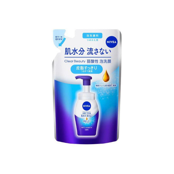 Wholesale NIVEA Japan - Clear Beauty Weak Acid Foam Cleans Sebum Face Wash Refill - 130ml | Carsha