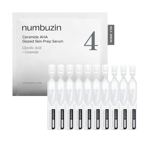 Wholesale numbuzin - No.4 Ceramide AHA Glazed Skin Prep Serum Trial Kit - 1.3ml*10ea | Carsha
