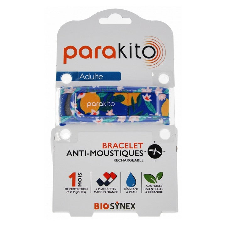 Braccialetto repellente per zanzare ricaricabile Parakito Adult Fun Lemons