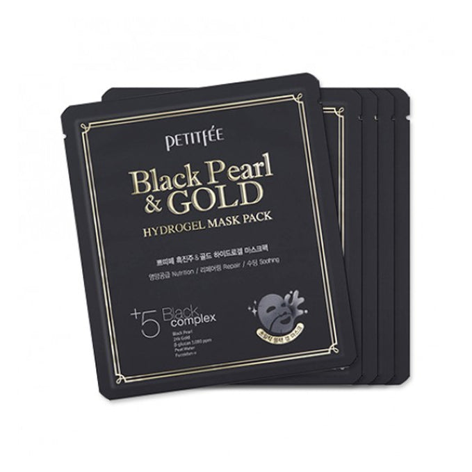 Wholesale PETITFEE - Hydrogel Mask Pack - 5pcs - #Black Pearl & Gold | Carsha