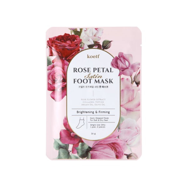 Wholesale PETITFEE - Koelf Rose Petal Satin Foot Mask - 16g X 1pc | Carsha