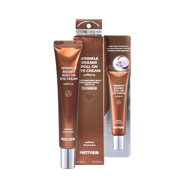 Wholesale PRETTYSKIN - Wrinkle Eraser Roll On Eye Cream - Caffeine - 30ml | Carsha