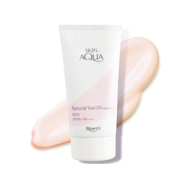 Wholesale Rohto Mentholatum - Skin Aqua Natural Veil UV Essence SPF 50+ PA++++ - 50g - Rose | Carsha