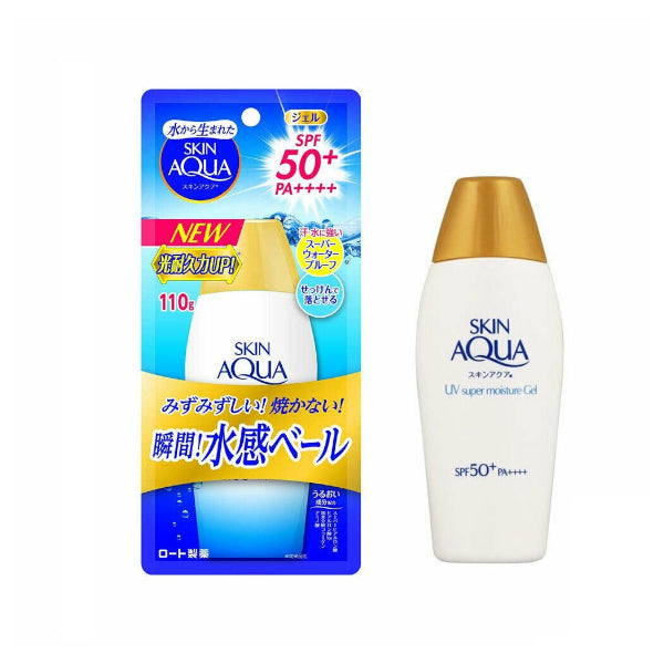 Wholesale Deal Rohto Mentholatum - Skin Aqua UV Super Moisture Gel Hydrating Sunscreen SPF50+/PA++++ - 110g - White | Carsha