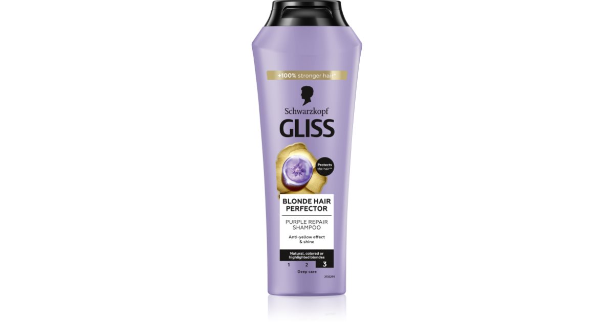 Gliss kur Blonde Hair Perfector Shampoo Rigenerante (Purple Repair Shampoo) - Volume: 250 ml