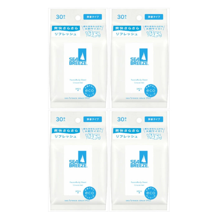 Shiseido - Sea Breeze Face & Body Ice Sheet - 30 sheets - Unscented (4ea) Set