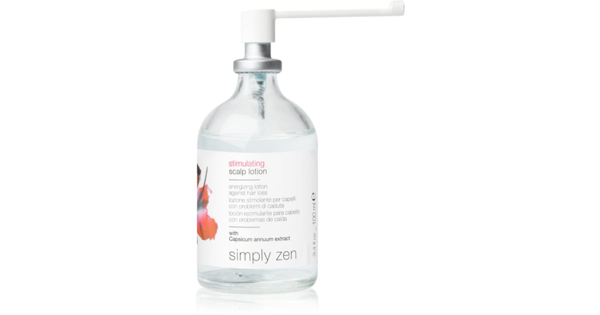 Simply Zen, stimolante, lozione per il trattamento del cuoio capelluto senza risciacquo, anticaduta, 100 ml