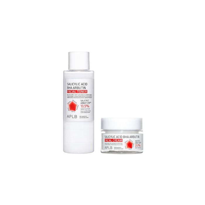 APLB - Salicylic Acid BHA Arbutin Facial Cream - 55ml (1ea) + Facial Toner - 160ml (1ea) Set