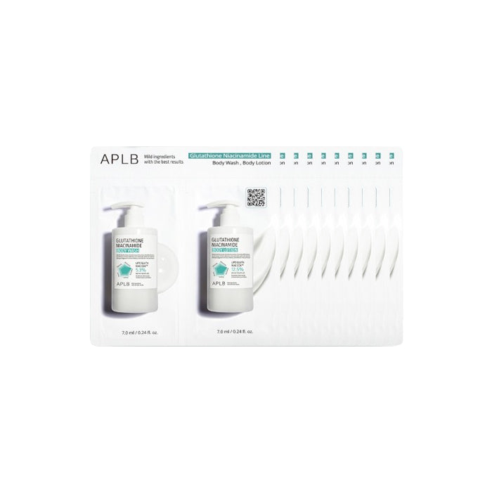Wholesale APLB - Glutathione Niacinamide Body Lotion & Wash Sachet Pack - 10pcs Set | Carsha
