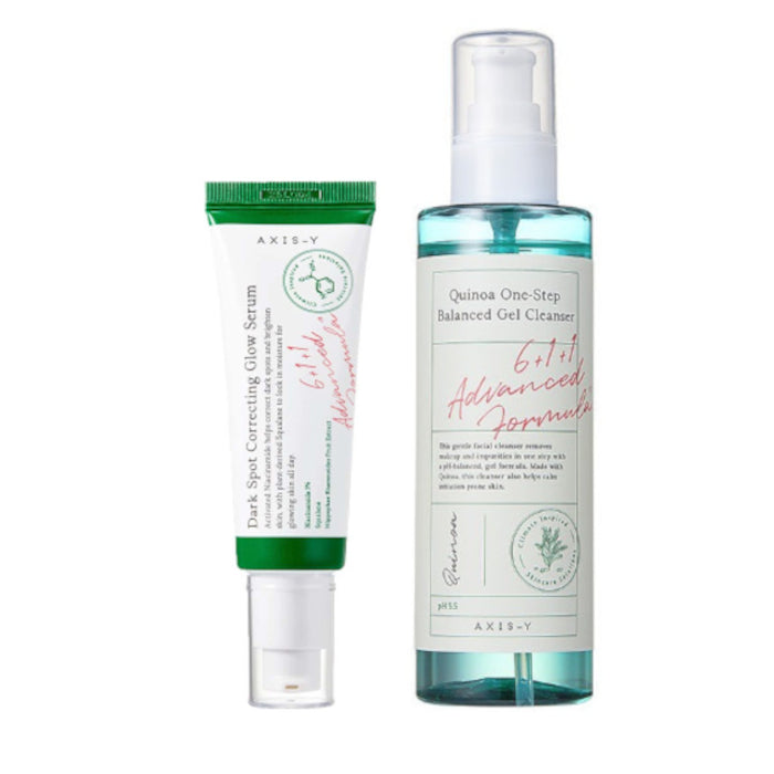 Wholesale AXIS-Y Dark Spot Correcting Glow Serum X Quinoa One Step Balanced Gel Cleanser | Carsha