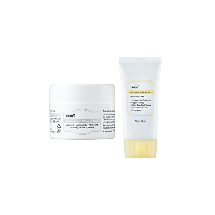 Wholesale Dear; Klairs Freshly Juiced Vitamin E Mask - 15ml + All-day Airy Sunscreen SPF50+ PA++++ - 50g 1ea Set | Carsha