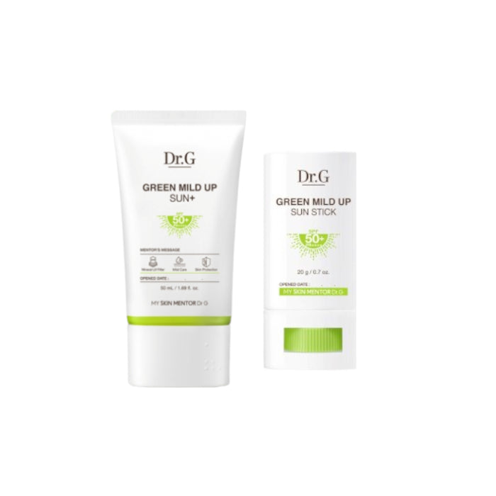 Wholesale Dr.G Green Mild Up Sun Stick SPF50+ PA++++ - 20g 1ea + Green Mild Up Sun+ SPF50+ PA++++ - 50ml 1ea Set | Carsha
