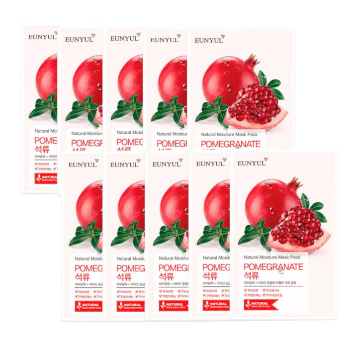 Wholesale EUNYUL - Natural Moisture Mask Pack - Pomegranate - 10pcs set | Carsha