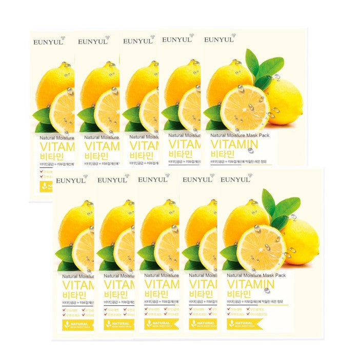 Wholesale EUNYUL - Natural Moisture Mask Pack - Vitamin - 10pcs set | Carsha