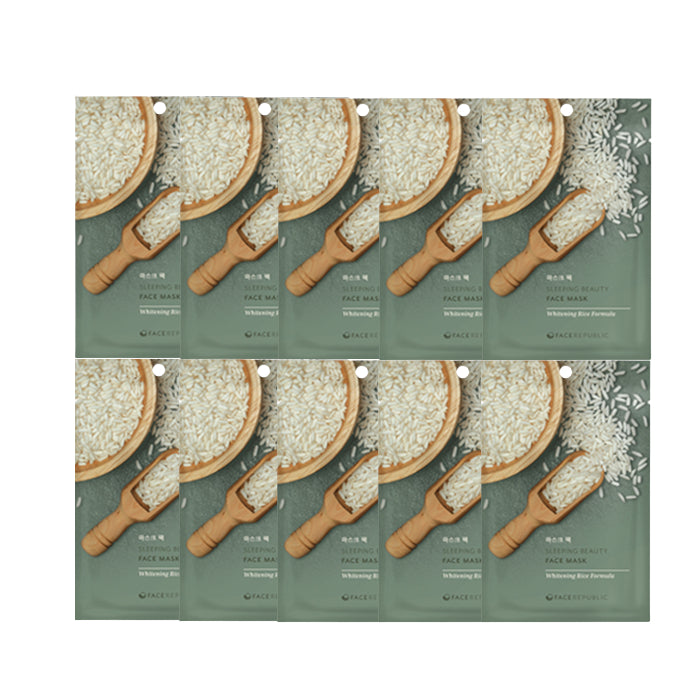 Wholesale face republic - Sleeping Beauty Face Mask - 23ml - Whitening Rice Formula 10ea Set | Carsha