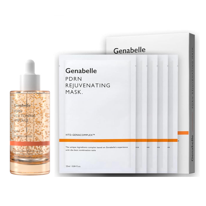 Wholesale Genabelle - PDRN VITA Toning Ampoule JUMBO - 70ml & PDRN Rejuvenating Mask - 5pcs Set | Carsha