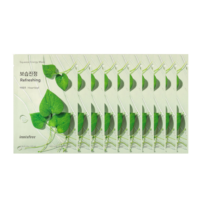 Wholesale innisfree Energy Mask - Heartleaf - 10pcs Set | Carsha
