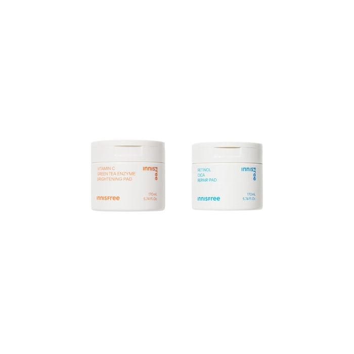 Wholesale innisfree - Vitamin C Green Tea Enzyme Brightening Pad - 60 Sheets / 170ml 1ea X Retinol Cica Repair Pad - 60 Sheets / 170ml | Carsha