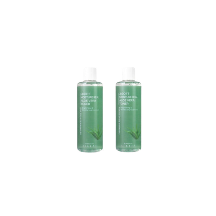 Wholesale Jigott - Moisture Real Aloe Vera Toner - 300ml 2ea Set | Carsha