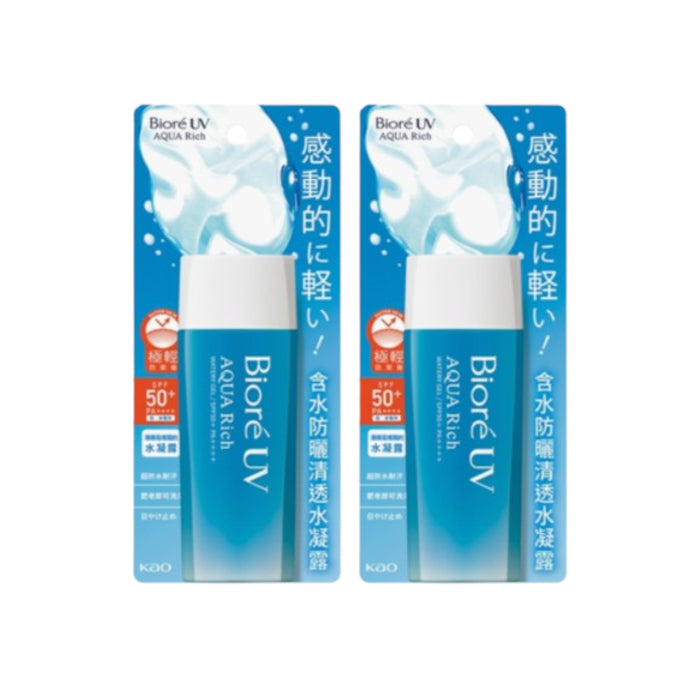 Wholesale Kao - Biore UV Aqua Rich Watery Gel SPF50+ PA++++ Taiwan Version - 90ml 2ea Set | Carsha