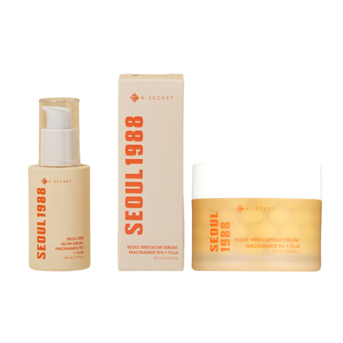 Wholesale KSECRET - SEOUL 1988 Glow Serum : Niacinamide 15% + Yuja - 30ml 1ea X Capsule Cream : Niacinamide 5% + Yuja - 50ml 1ea Set | Carsha