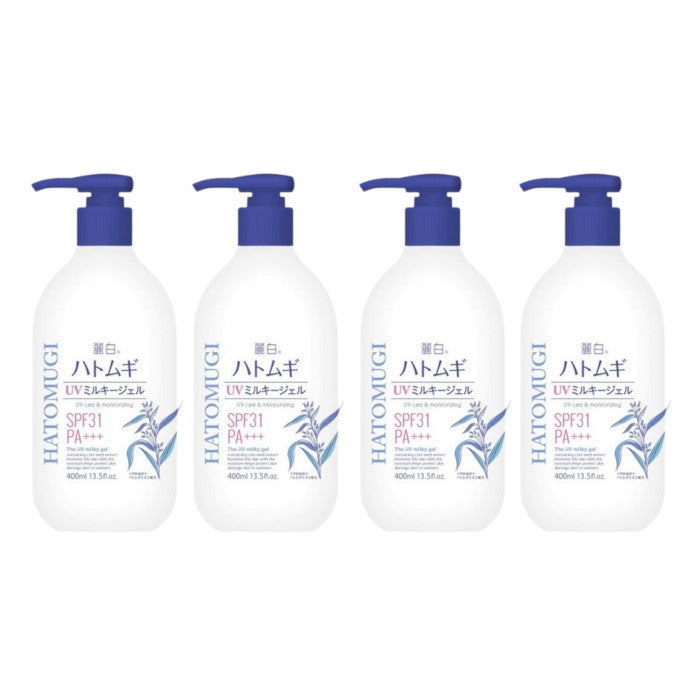 Wholesale KUMANO COSME - Reihaku Hatomugi UV Care & Moisturizing The UV Milky Gel SPF31 PA+++ - 400ml 4ea Set | Carsha