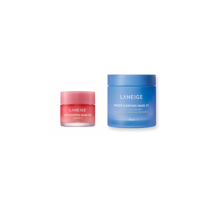 Wholesale LANEIGE - Lip Sleeping Mask EX - 20g - Berry 1ea + Water Sleeping Mask EX - 70ml 1ea Set | Carsha