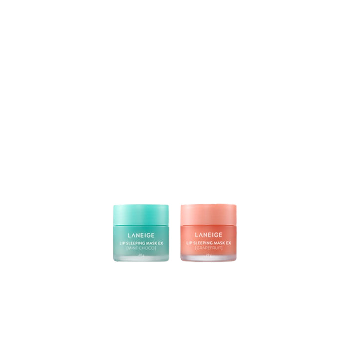 Wholesale LANEIGE - Lip Sleeping Mask EX - 20g - Mint Choco 1ea + Grapefruit 1ea Set | Carsha