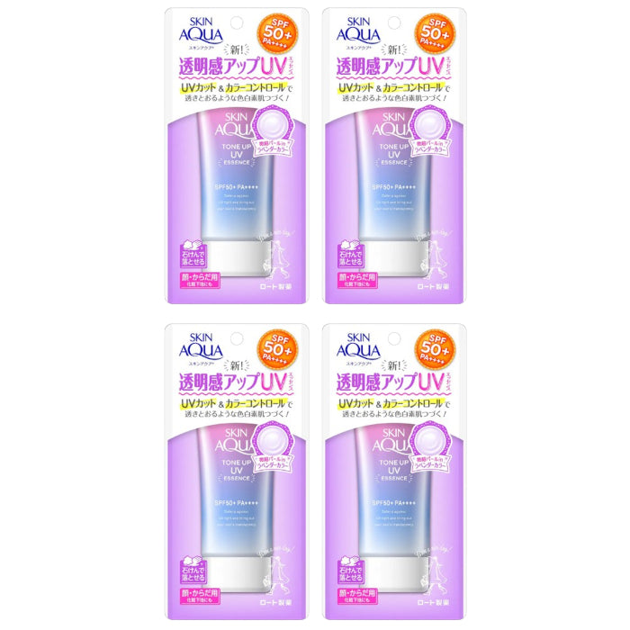 Wholesale Rohto Mentholatum - Skin Aqua Tone Up UV Essence SPF50+ PA++++ - 80g 4ea Set | Carsha