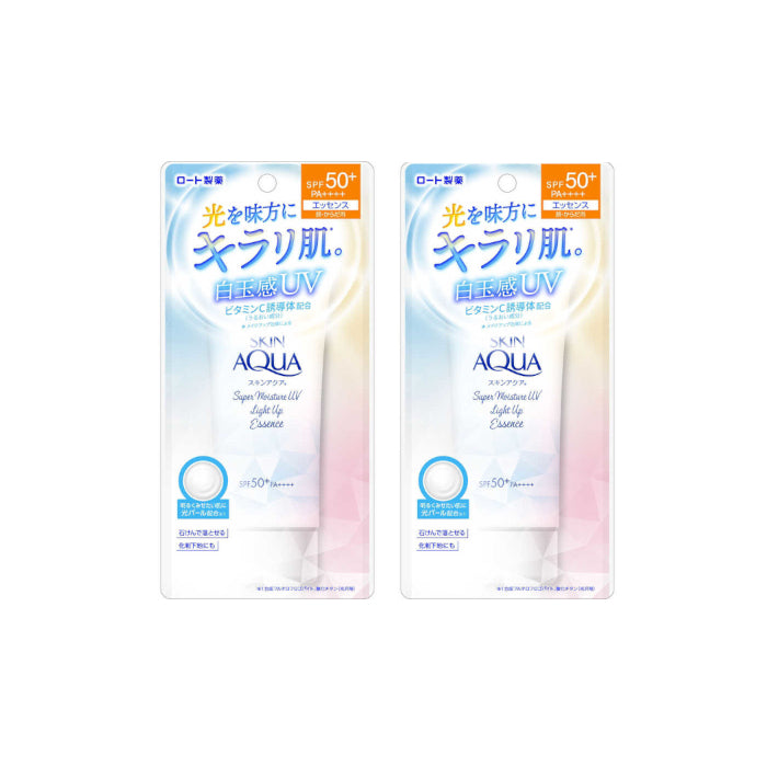 Wholesale Rohto Mentholatum Skin Aqua Super Moisture UV Light Up Essence SPF50+ PA++++ 70g 2ea Set | Carsha