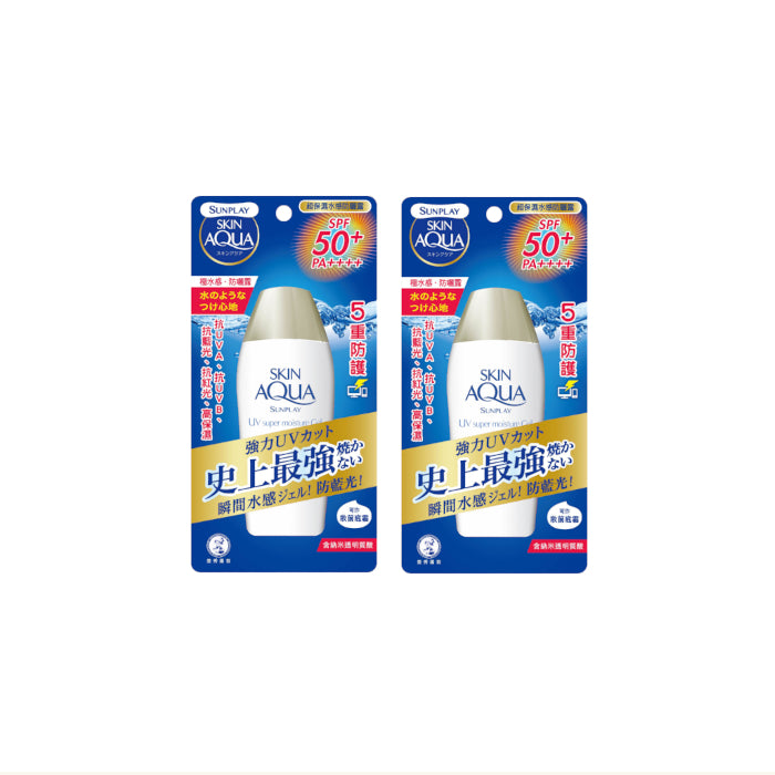 Wholesale Rohto Mentholatum Sunplay - Skinaqua UV Super Moisture GEL SPF 50 PA++++ - 80g 2ea Set | Carsha