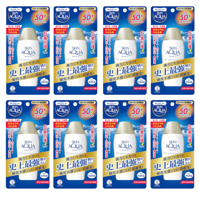 Wholesale Rohto Mentholatum Sunplay - Skinaqua UV Super Moisture GEL SPF 50 PA++++ - 80g 8ea Set | Carsha