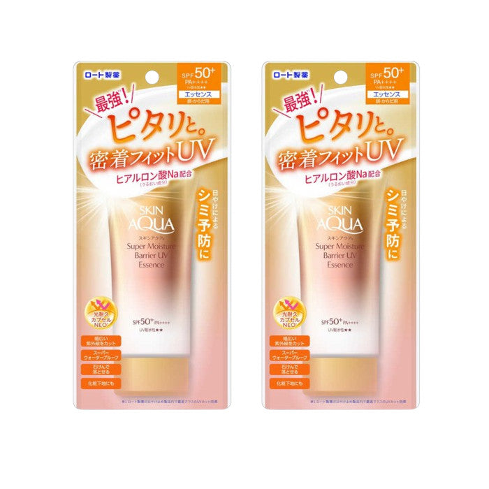 Wholesale Rohto Mentholatum - Skin Aqua Super Moisture Barrier UV Essence SPF50+ PA++++ - 70g 2ea Set | Carsha