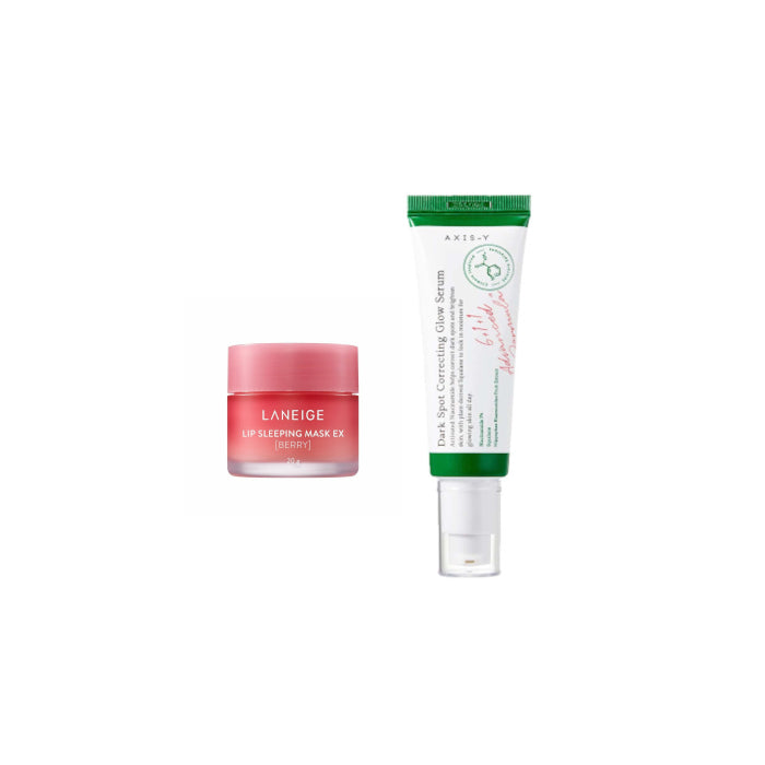 LANEIGE - Lip Sleeping Mask EX - 20g - Berry (1ea) + AXIS-Y - Dark Spot Correcting Glow Serum - 50ml (1ea) Set