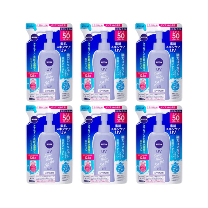 Wholesale NIVEA Japan - UV Super Water Gel SPF50 PA+++ Refill - 125g 6ea Set | Carsha