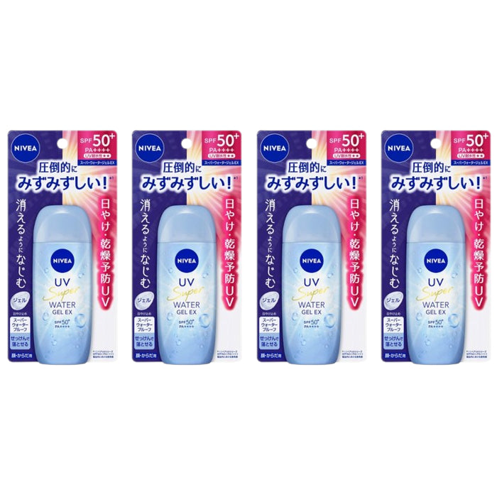 Wholesale NIVEA Japan - UV Super Water Gel EX SPF50+ PA++++ - 80g 4ea Set | Carsha