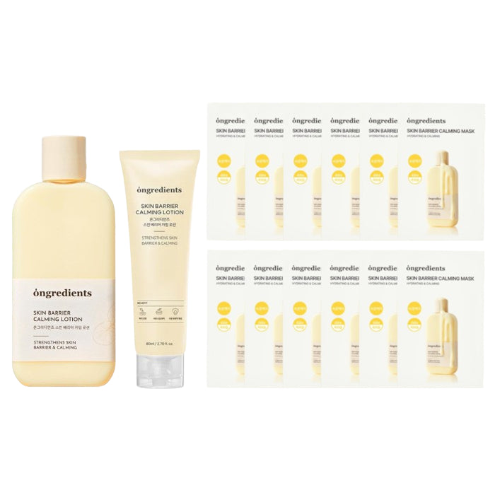 Wholesale ongredients - Skin Barrier Calming Lotion - 220ml + 80ml + Skin Barrier Calming Mask - 12pcs Set | Carsha