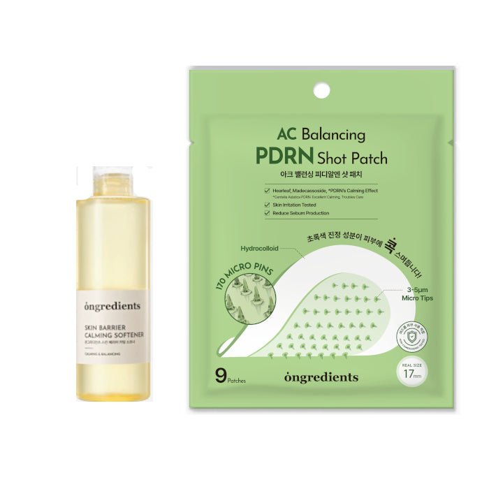 Wholesale ongredients - Skin Barrier Calming Softener - 250ml + AC Balancing PDRN Shot Patch - 9patches Set | Carsha