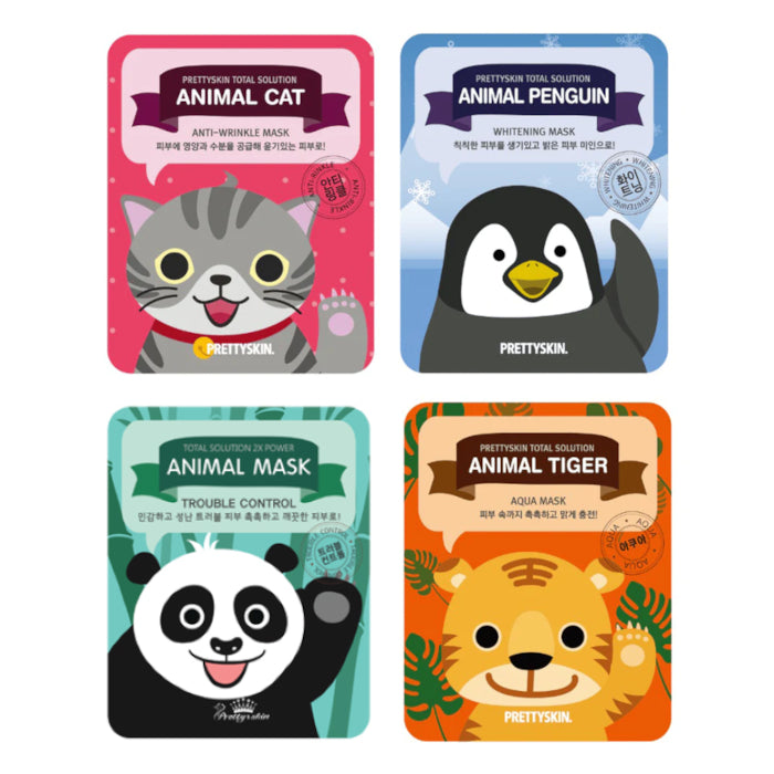 Wholesale PRETTYSKIN - Total Solution Animal Mask Trial Set 4pcs | Carsha