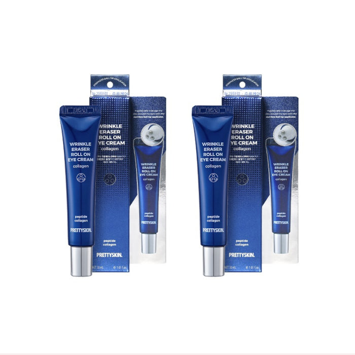 Wholesale PRETTYSKIN - Wrinkle Eraser Roll On Eye Cream - Collagen - 30ml 2ea Set | Carsha