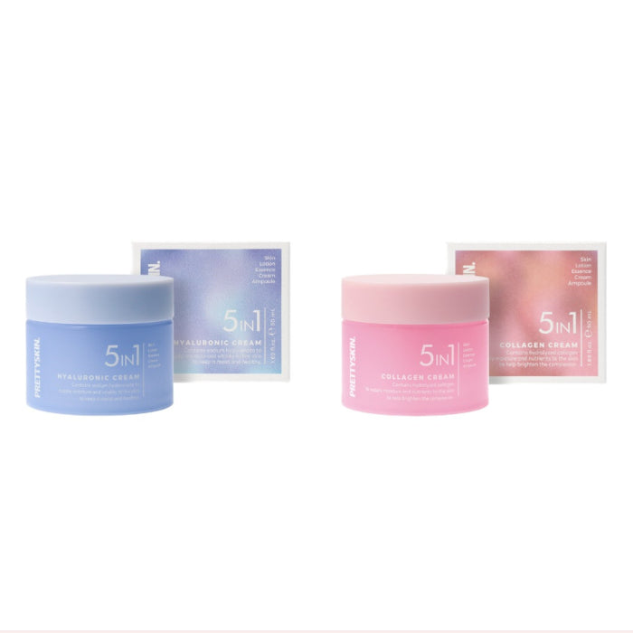 Wholesale PRETTYSKIN - 5In1 Hyaluronic Cream - 50ml 1ea + 5In1 Collagen Cream - 50ml 1ea Set | Carsha