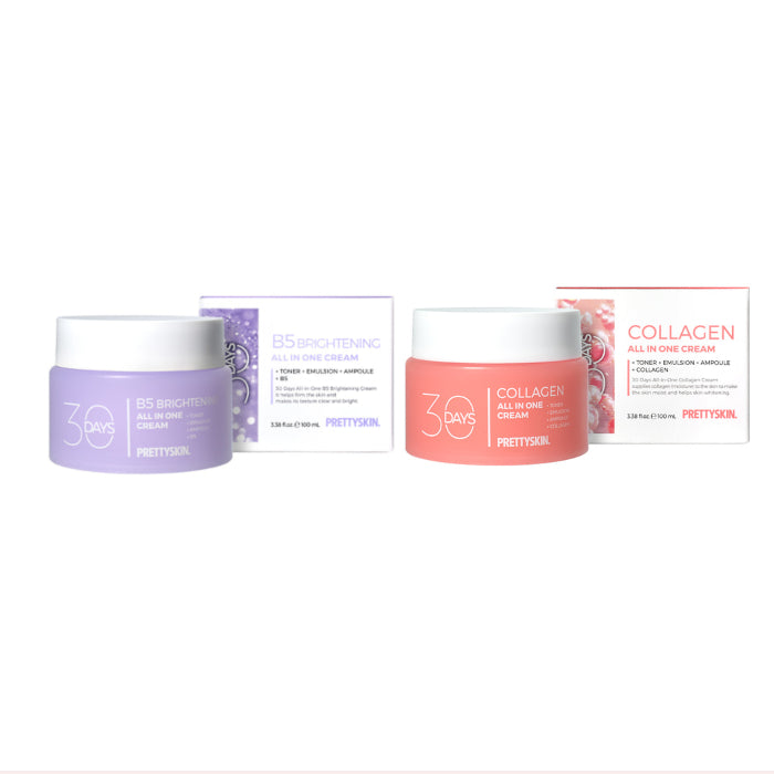 Wholesale PRETTYSKIN - 30 Days All In One B5 Brightening Cream - 100ml 1ea + Collagen Cream - 100ml 1ea Set | Carsha