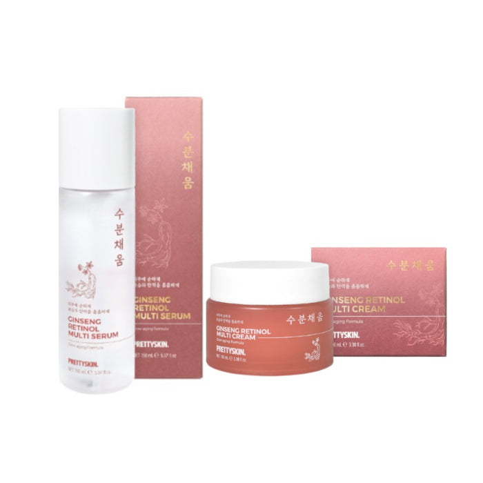 Wholesale PRETTYSKIN - Ginseng Retinol Multi Cream - 100ml 1ea + Serum - 150ml 1ea Set | Carsha