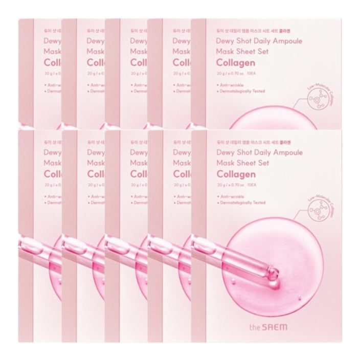 Wholesale The Saem - Dewy Shot Daily Ampoule Mask - 1pc - Collagen 10ea Set | Carsha