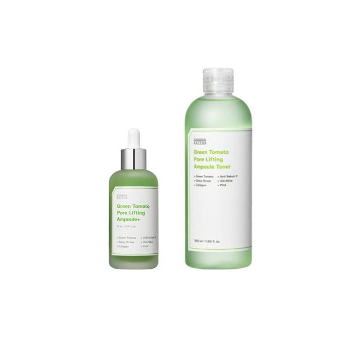 Wholesale SUNGBOON EDITOR - Green Tomato Pore Lifting Ampoule+ - 75ml 1ea + Green Tomato Pore Lifting Ampoule Toner - 350ml 1ea Set | Carsha