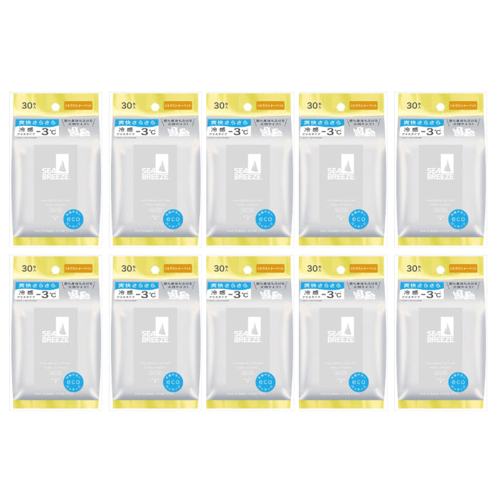 Shiseido - Sea Breeze Face & Body Ice Sheet - 30 sheets - Citrus Sherbet (10ea) Set