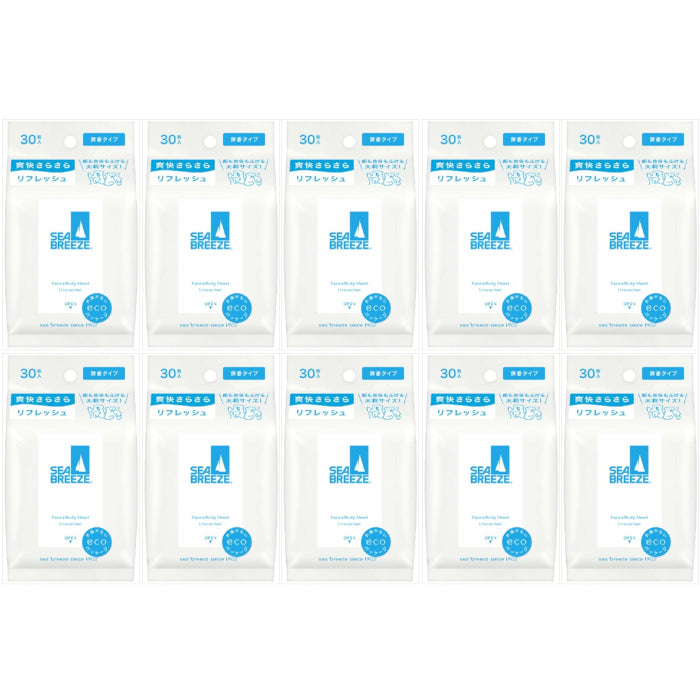 Wholesale Shiseido - Sea Breeze Face & Body Ice Sheet - 30 sheets - Unscented 10ea Set | Carsha