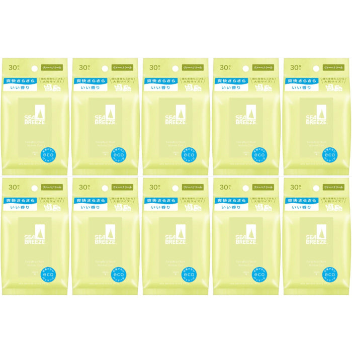 Shiseido - Sea Breeze Face & Body Ice Sheet - 30 sheets - Verbena Cool (10ea) Set